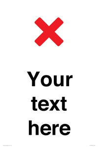 Custom plain background, red cross sign